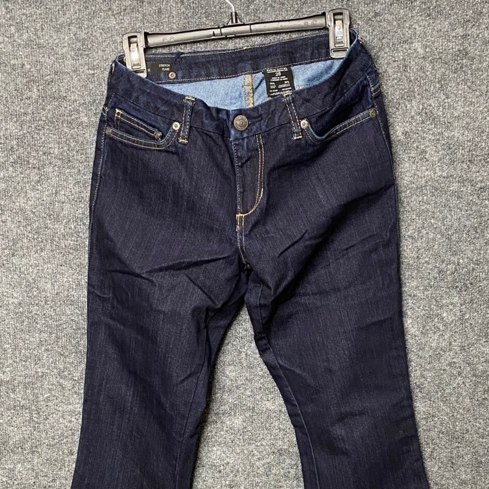Buffalo David Bitton Bianca Regular Rise Stretch‎ Flare Jeans Dark Wash Size 28